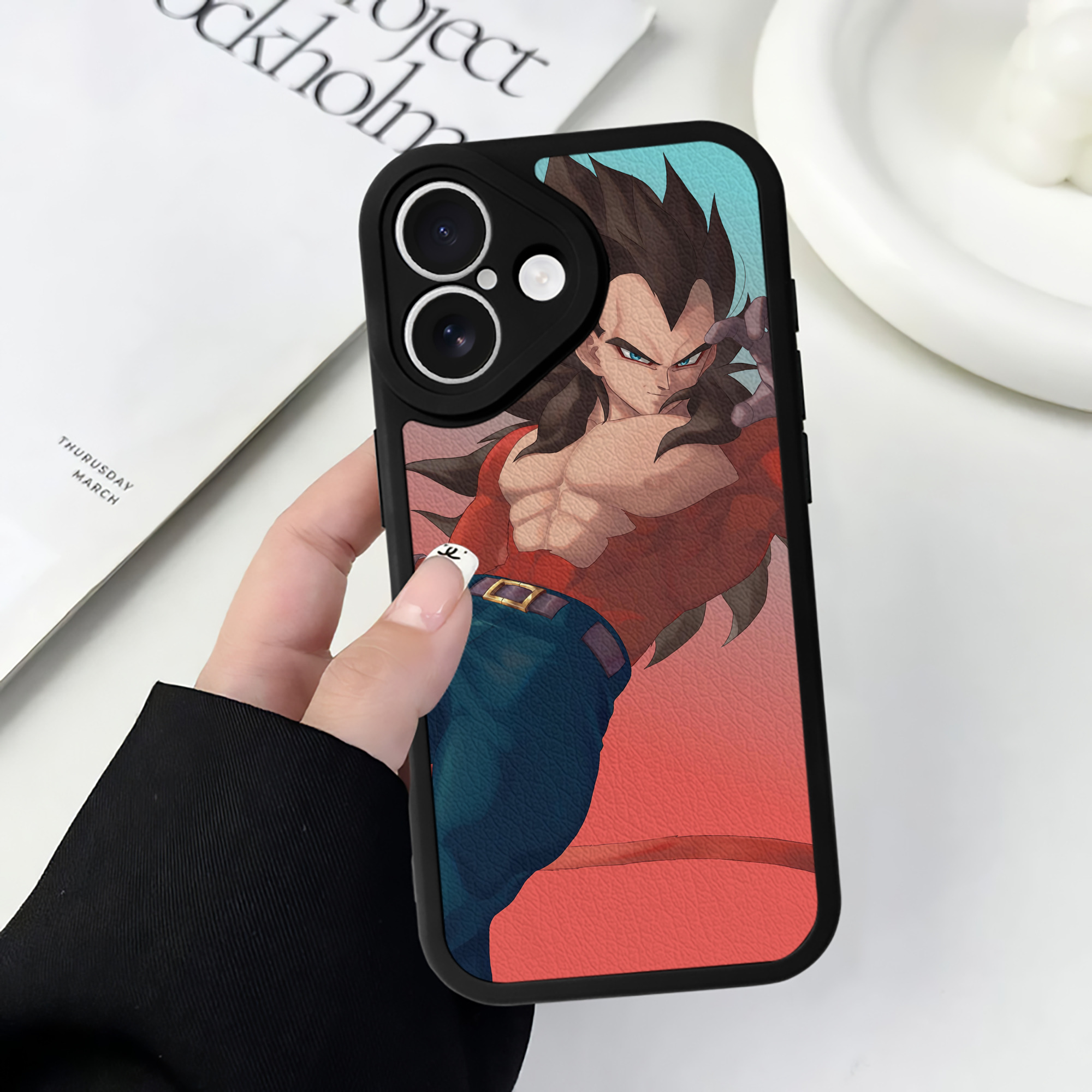 （画像用） ドラゴンボール DRAGON BALL 【iPhone 16シリーズ対応】シリコンスマホケース（レザー調） 材質：シリコン